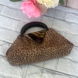Small cheetah print handbag